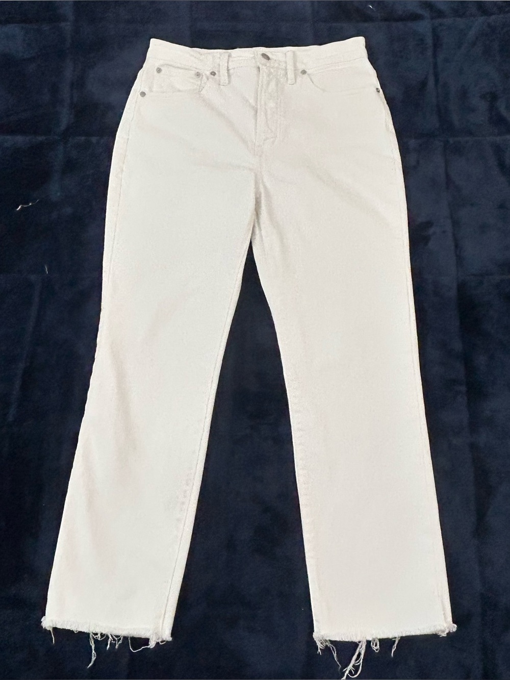 Madewell The Perfect Vintage Jean White High Rise Straight Leg Jeans Women’s 28